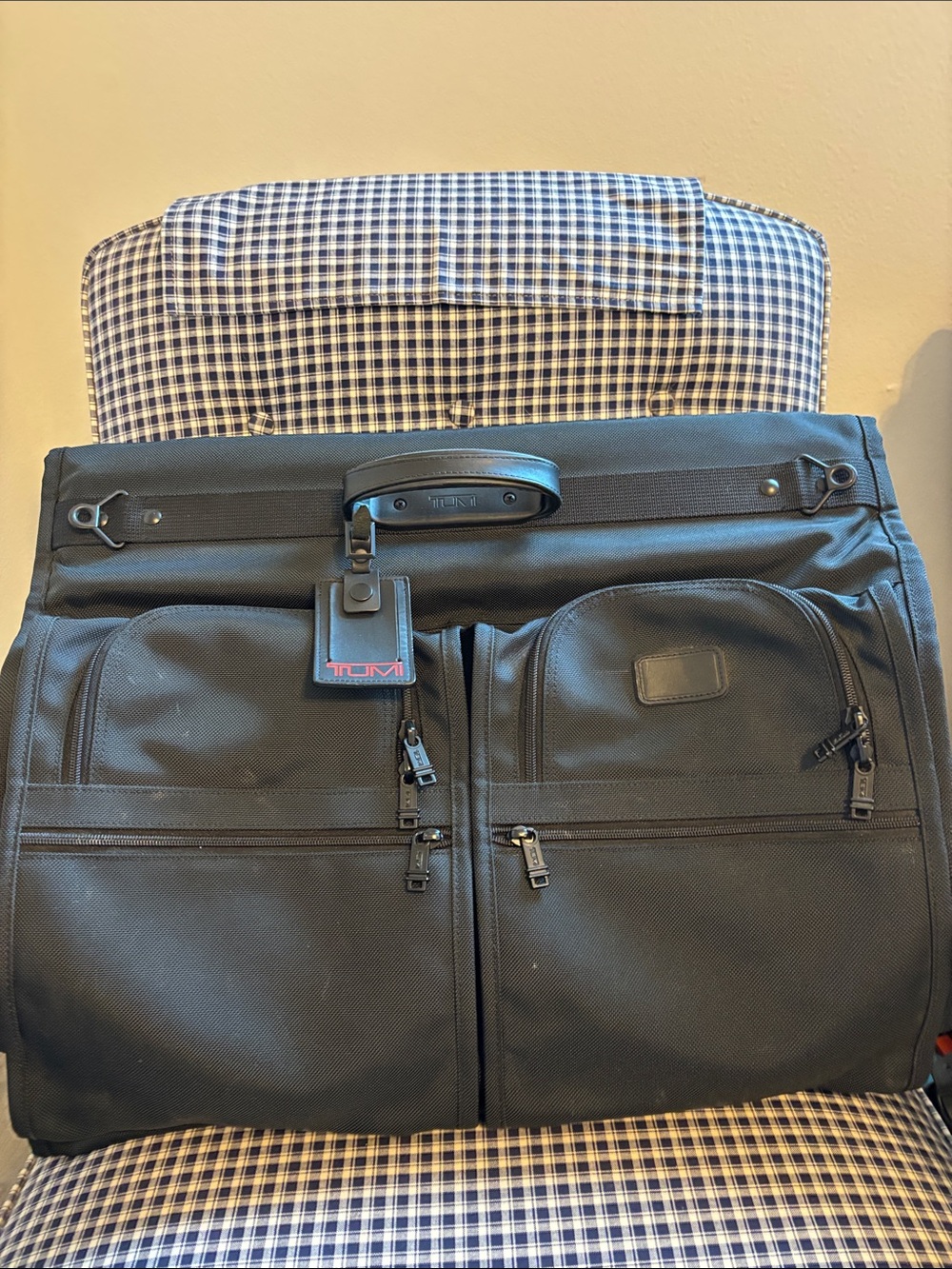 Tumi ballistic Black Garment Bag with Front Pockets
